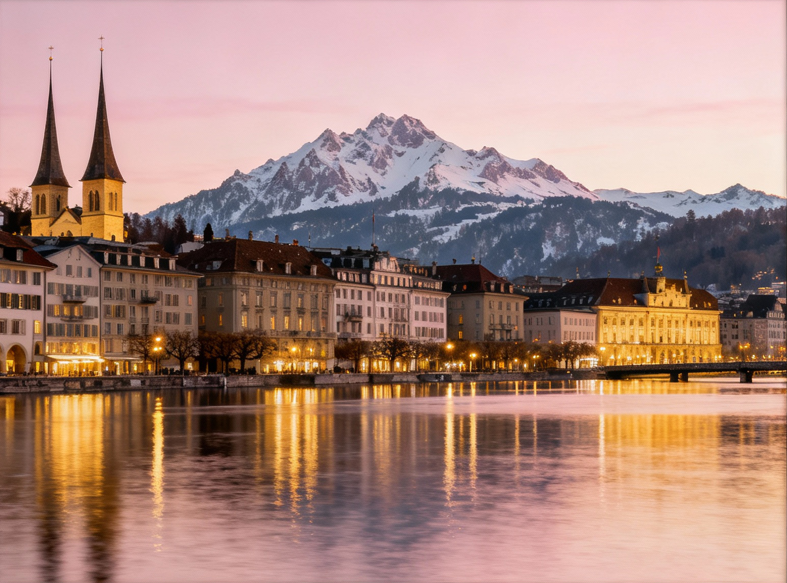 Lucerne at Dusk printable wall art